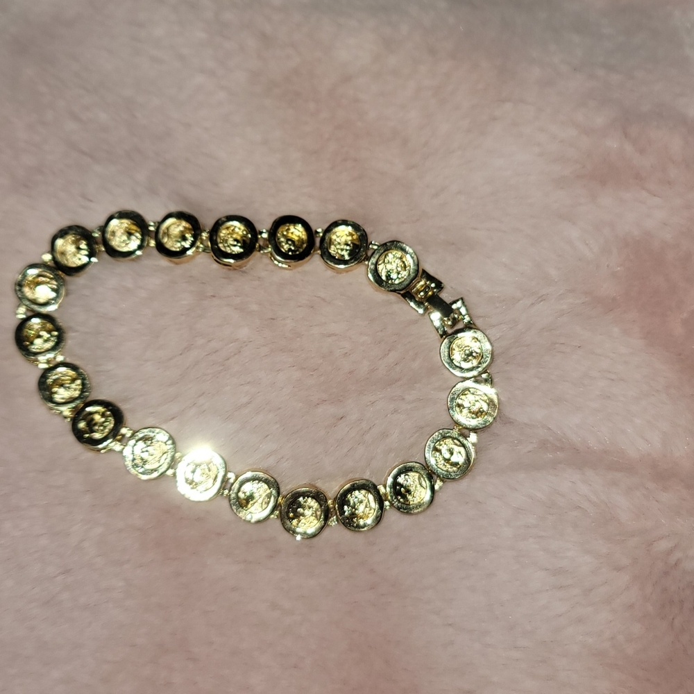 Fasion Jewelry Sparkling Color Gold and Rhinestones Bracelet - Picture 6 of 7
